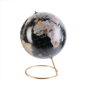 Fernity Globus dekoracyjny czarny 21,5 cm, metalowy, 29 cm wysokości