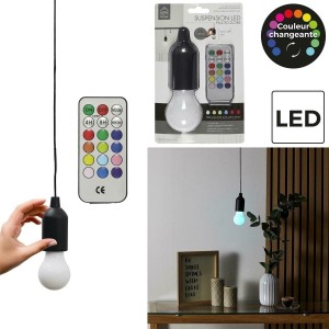 Fernity Lampa wisząca żarówka multikolor czarna