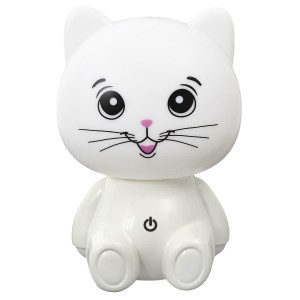 Fernity Lampka nocna Kot USB LED biała z trzystopniową regulacją