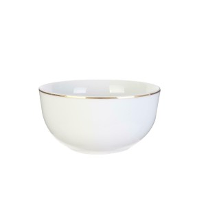 Fernity Miska Pearl Gold 500ml biała z złotą obwódką