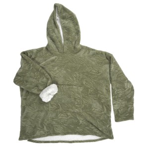 Fernity Bluza ocieplana z kapturem/ snuddie       zielona