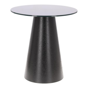 Fernity Stolik kawowy Soleilo szklany okrągły     60cm czarny