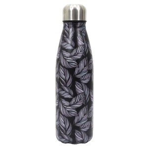 Fernity Butelka termiczna Flower czarna 500ml