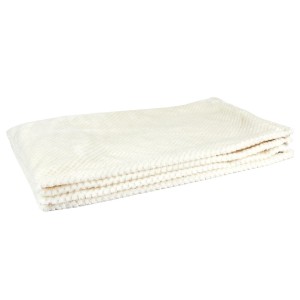 Fernity Koc/ Pled Honeycomb kremowy 120x150cm