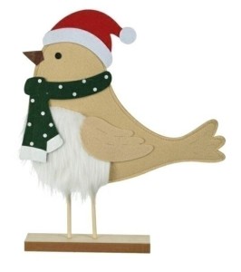 Fernity Figurka Filcowa Sikorka 38cmw czapce
