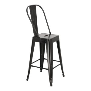 Fernity Hoker Paris Back 66cm czarny inspirowany  Tolix