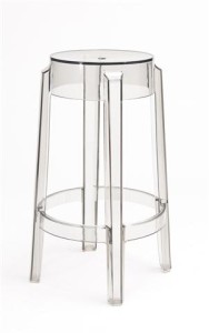 Fernity Stołek Duch przezroczysty 75 cm