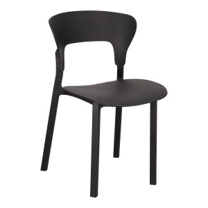 Fernity Krzesło Kabru czarne, minimalistyczne, łatwe w montażu