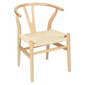 Fernity Krzesło Wicker Naturalne Naturalne inspi rowane Wishbone