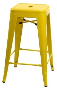 Fernity Hoker Paris 66cm żółty inspirowany Tolix