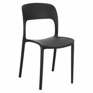 Fernity Krzesło Flexi czarne, polipropylen, do kuchni i jadalni