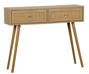 Fernity Konsola Ballo z 2 szufladami, naturalna, 35x15x107 cm