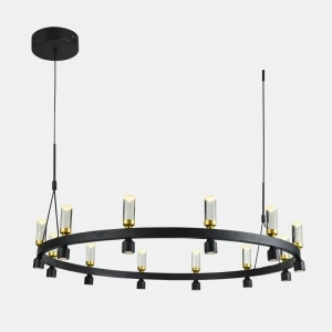 Italux Almelo  Lampa wisząca PND-83812-24 Czarny, złoty