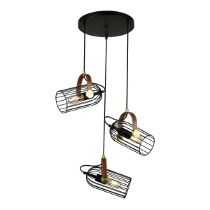 Italux Antoin  Lampa wisząca PND-2445-3-BK Czarny