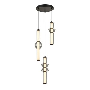 Italux Bruni  Lampa wisząca PND-27372-3A-57W-BK Czarny mat