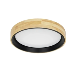 Italux Campelo  Plafon PLF-4350-25W-WD-BK-4K Drewniany, czarny