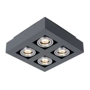 Italux Casemiro  Lampa natynkowa IT8002S4-BK/AL Czarny, aluminiowy