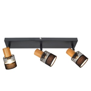 Italux Coletta  Reflektorek SPL-90110-3 Czarny, drewno, tkanina