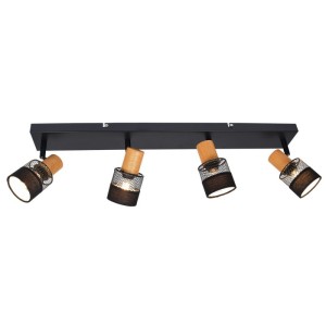Italux Coletta  Reflektorek SPL-90110-4 Czarny, drewno, tkanina