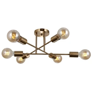 Italux Formio  Lampa wisząca PND-4052-6-HBR Mosiądz miodowy