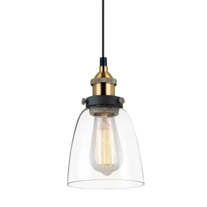 Italux Francis  Lampa wisząca MDM-2563/1 GD+CL Czarny, złoty