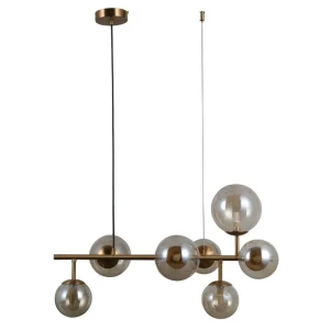 Italux Frontera  Lampa wisząca PND-40423-7A Miodowy mosiężny