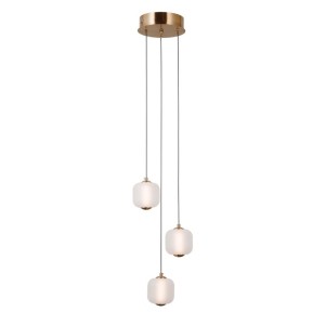 Italux Ganti  Lampa wisząca PND-34362-3-HBR-OPAL złoty