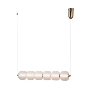Italux Ganti  Lampa wisząca PND-34362-6H-HBR-OPAL złoty