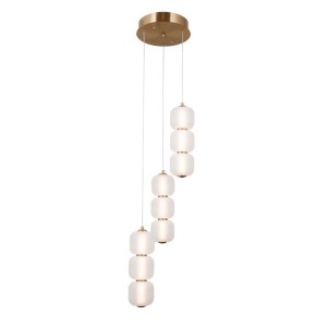 Italux Ganti  Lampa wisząca PND-34362-9-HBR-OPAL złoty