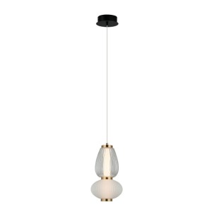 Italux Gastel  Lampa wisząca PND-74937-2-BK Czarny, biały, przezroczysty