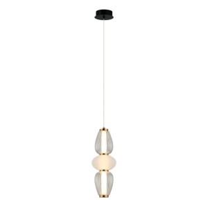 Italux Gastel  Lampa wisząca PND-74937-3-BK Czarny, biały, przezroczysty