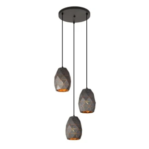 Italux Harley  Lampa wisząca MDM-3480/3A GR+GD Grafitowy, złoty szampański
