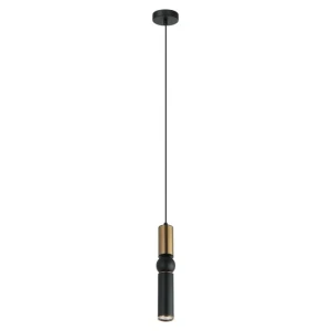 Italux Isidora  Lampa wisząca PND-14290-1-BRO-BK Czarny, brąz antyczny