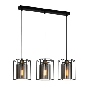 Italux Kalula  Lampa wisząca PND-78901-3-BK+SG Czarny