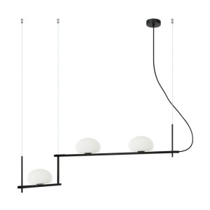 Italux Kernio  Lampa wisząca PND-357783-BK+W Czarny