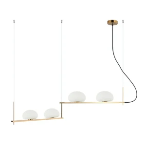 Italux Kernio  Lampa wisząca PND-357784-BRO+W Mosiężny