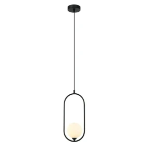 Italux Lupus  Lampa wisząca PND-3965-1-BK Czarny, biały