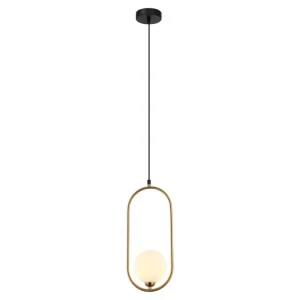 Italux Lupus  Lampa wisząca PND-3965-1-BRO Brąz antyczny, biały