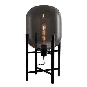 Italux Maversa  Lampa stojąca FL-82321-1A-S Czarny, grafitowy lustrzany