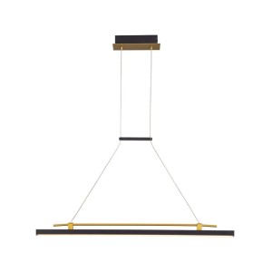 Italux Merlot  Lampa wisząca PND-54638F-16W-3K-BK-GD Czarny, złoty