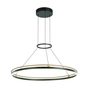 Italux Merlot  Lampa wisząca PND-54638R-28W-3K-BK-GD Czarny, złoty