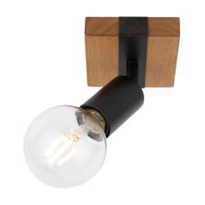 Italux Molini  Reflektorek SPL-2079-1 Czarny, drewno