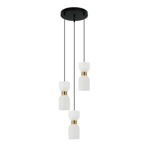 Italux Monza  Lampa wisząca PND-57602-3-BK+BRO Mosiężny