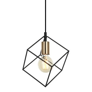 Italux Morestel  Lampa wisząca MDM-4244/1 BK+BRO Czarny, złoty