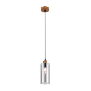 Italux Naster  Lampa wisząca PND-23051-1-WO Drewniany, czarny