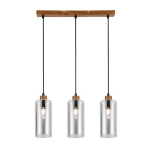 Italux Naster  Lampa wisząca PND-23051-3-WO Drewniany, czarny