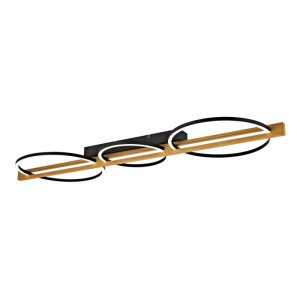 Italux Natano  Plafon PLF-55362-40W-WO Czarny piaskowany