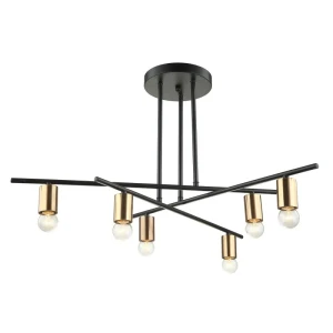 Italux Normani  Lampa wisząca MDM3658/6 BK+BRO Brąz, czarny