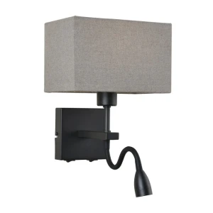 Italux Norte  Lampa przyłóżkowa WL-1122-2-BL-BM-RC-GR Czarny mat