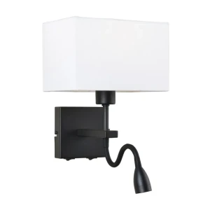 Italux Norte  Lampa przyłóżkowa WL-1122-2-BL-BM-RC-WH Czarny mat